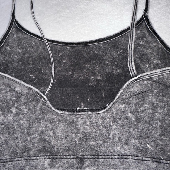 "Forever 21 Black Tie-Dye Cropped Tank Top - Size Small" - Picture 3 of 3